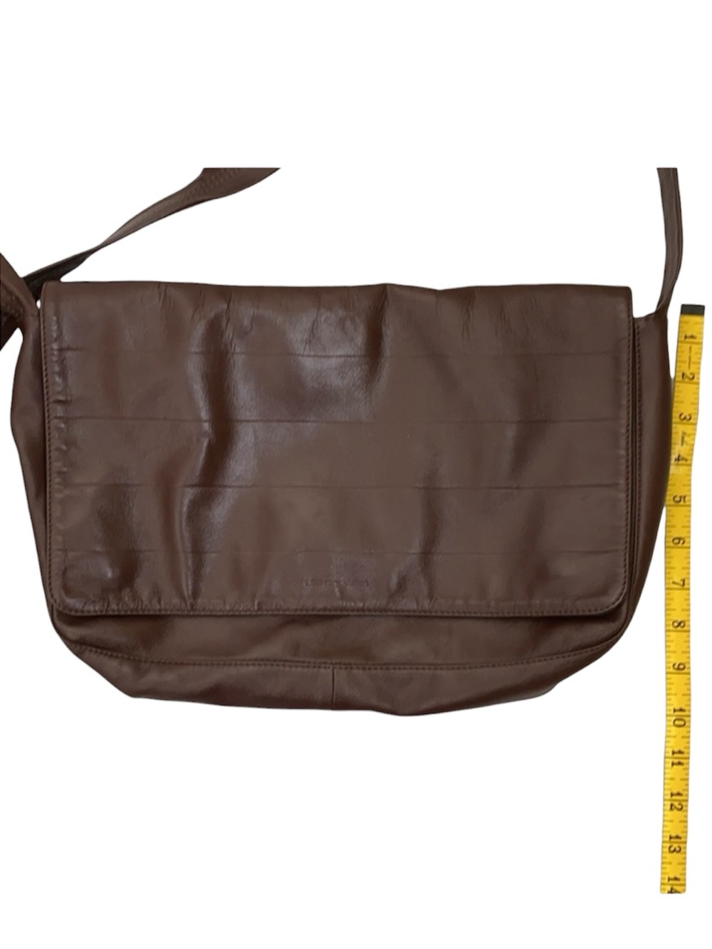 Les Copains Leather Shoulder Bag Made in Italy Vintage Brown Size OS - Picture 9 of 9